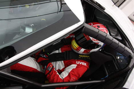 Christoffer Nygaard under testen på Hungaroring.